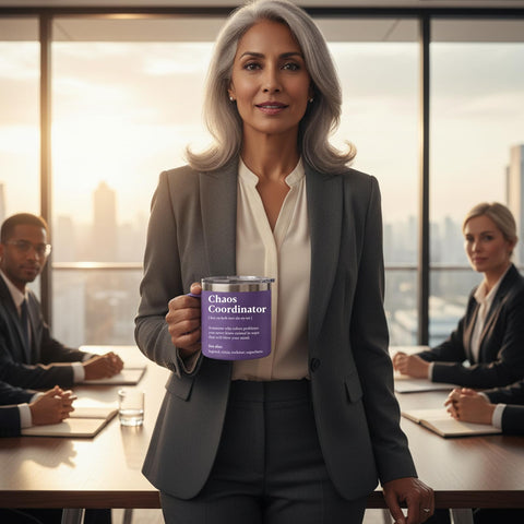 WECACYD Chaos Coordinator mug travel-friendly design fits cup holders