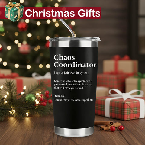 WECACYD Chaos Coordinator Tumbler makes a thoughtful coworker gift