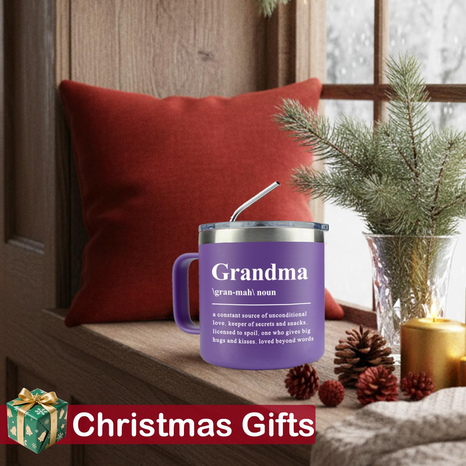 WECACYD grandma mug in gift box, ideal for celebrations