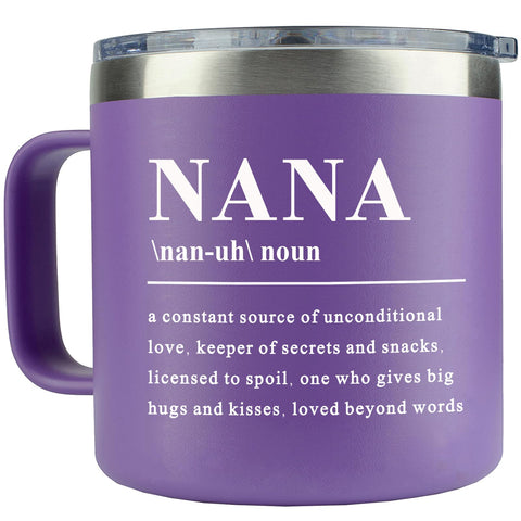 WeCACYD Nana mug front view, ideal gift for grandma.