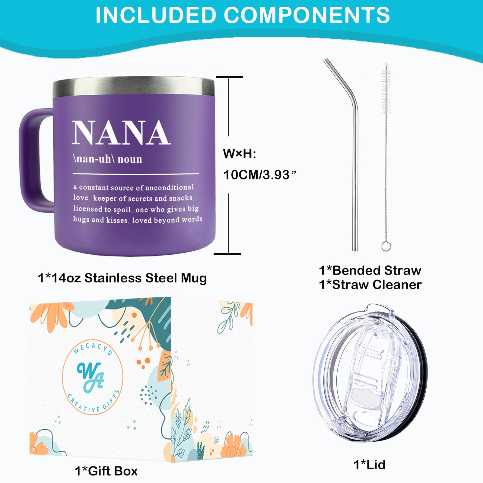 WeCACYD Nana mug in gift box ready to give.