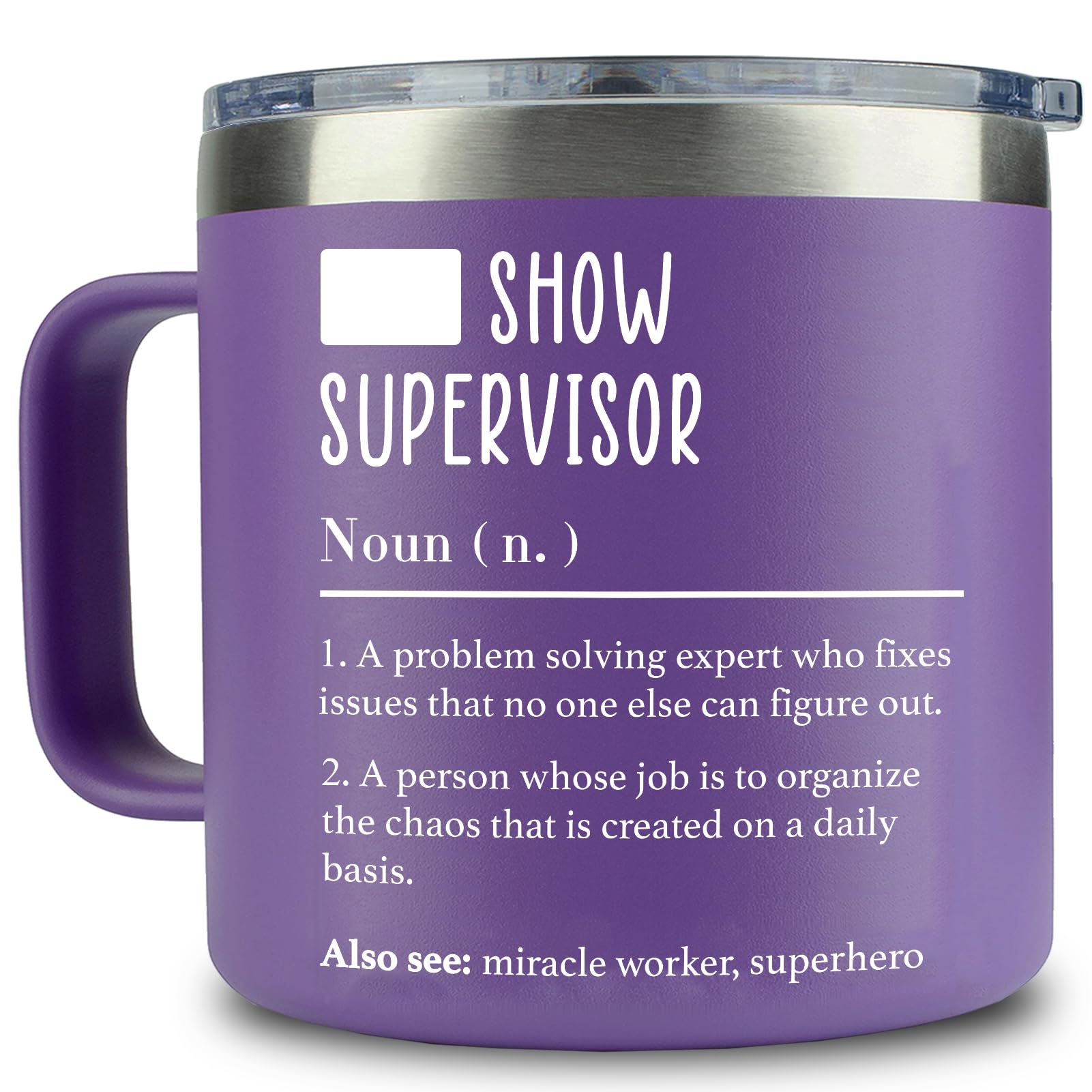 WECACYD Shit Show Supervisor Mug front view; ideal office gift for a boss lady.