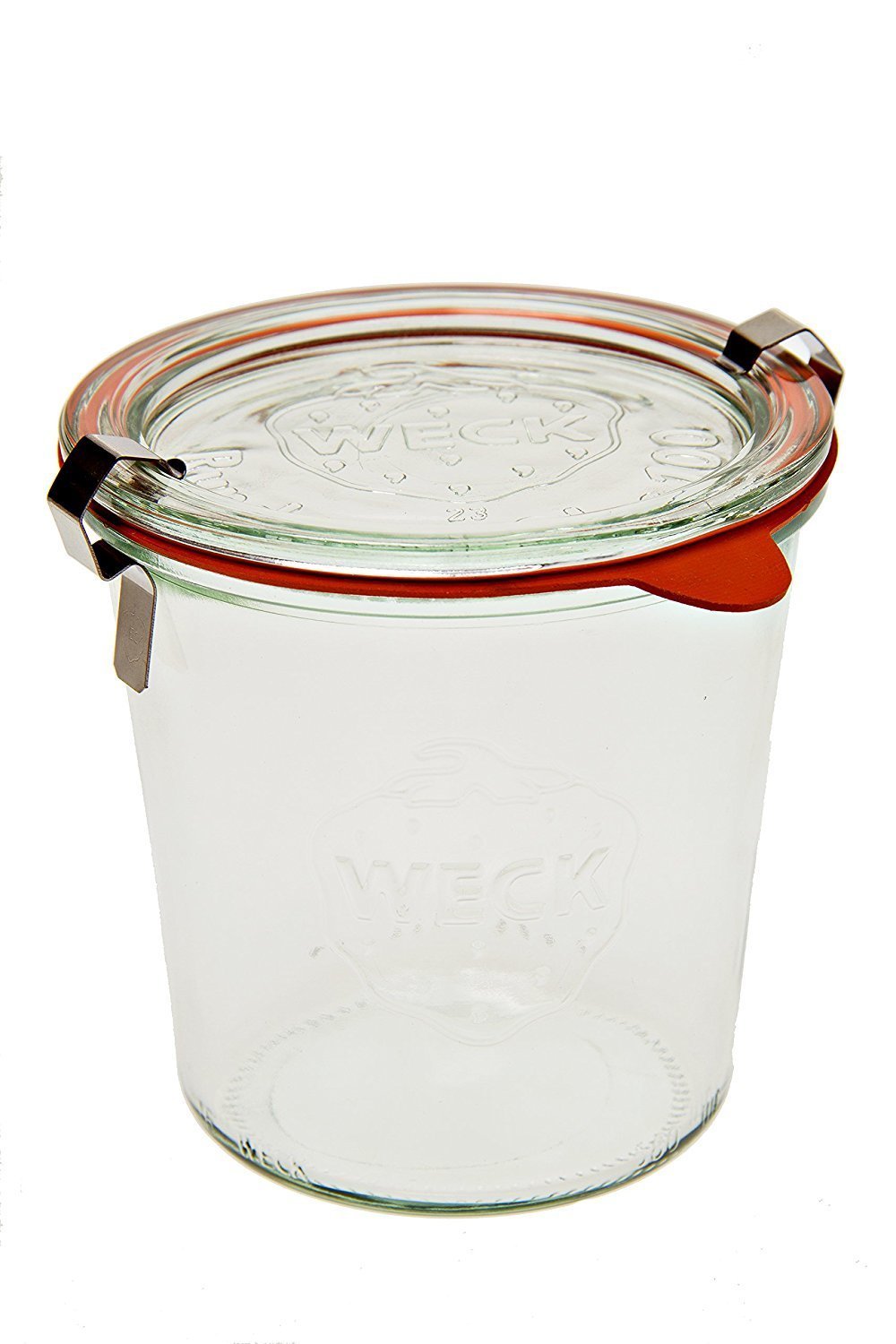 Weck 742 mini mold jar close-up with airtight lid, ideal for small batches.