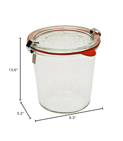 WECK 742 set with lids and clamps, perfect for tiny items and test runs.