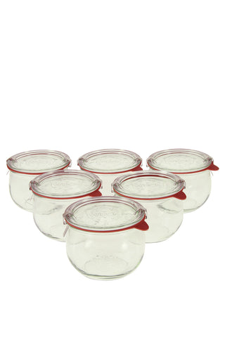 WECK 744 tulip jar lid clamp system keeps contents airtight and fresh.
