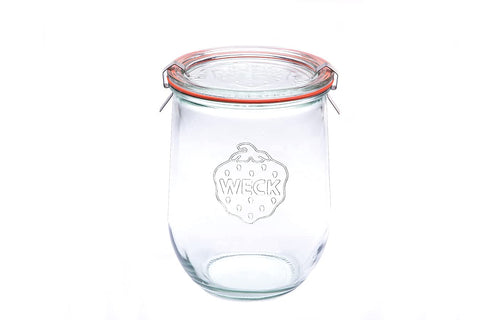 WECK 745 Tulip jar with airtight seal keeps contents fresh and organized