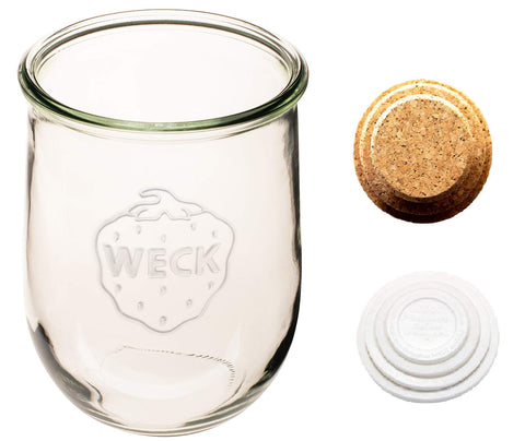 WECK 745 Tulip Jar rubber gasket ensures airtight storage.