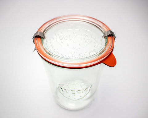 Weck Jars 743 kitchen storage jar suits dried goods, spices, and snacks.