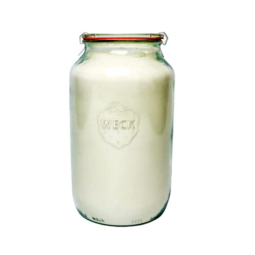 WECK jar with non-slip bottom staying steady on countertops.
