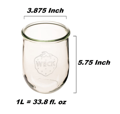 WECK Tulip Jar glass lid provides airtight freshness
