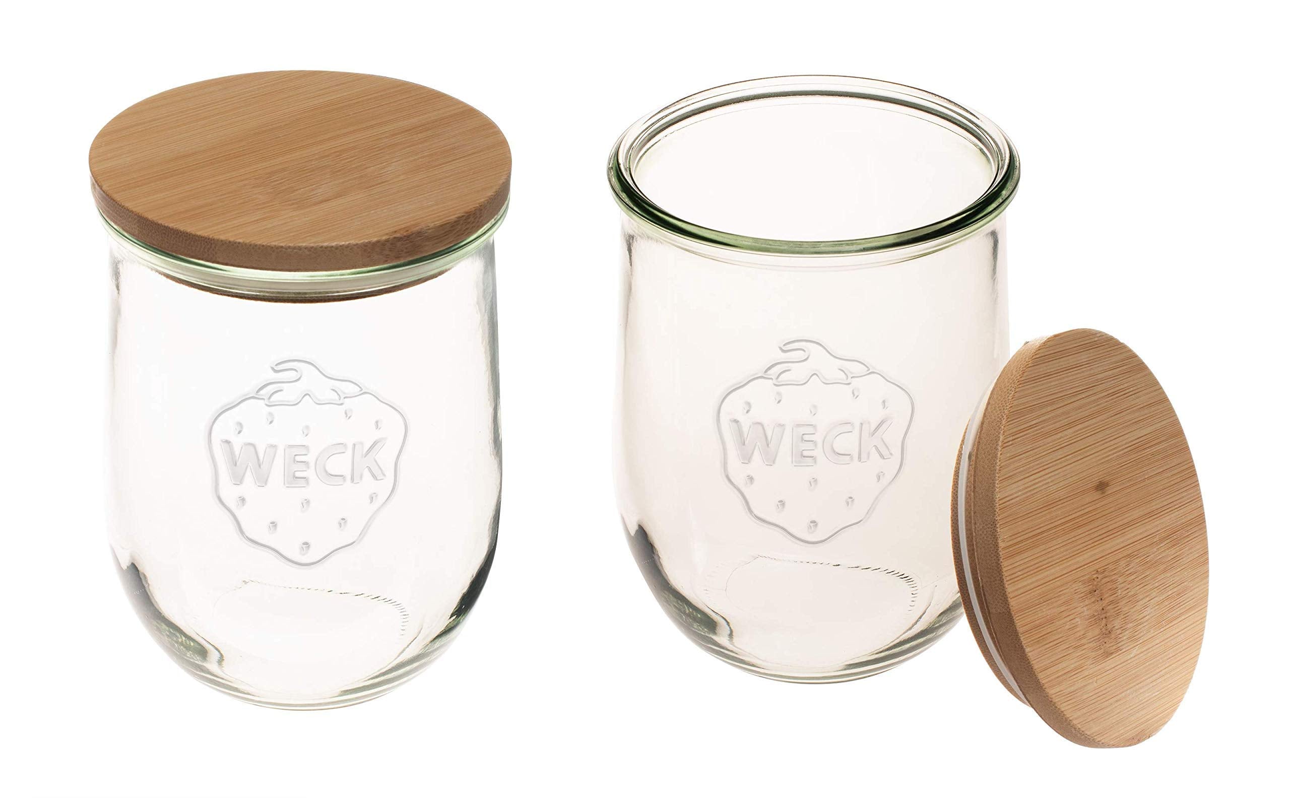 WECK Tulip jar rubber gasket creating a secure seal for freshness