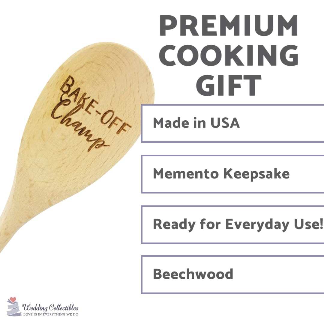 Wedding Collectibles Bake Off Champ Prize spoon wood finish showcasing beech wood durability