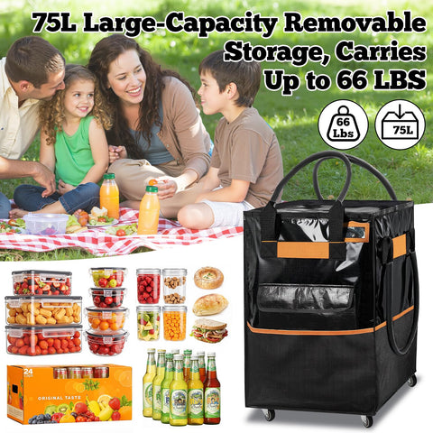WeenthAvenue 75L capacity showcased with organized interior for bulk shopping.