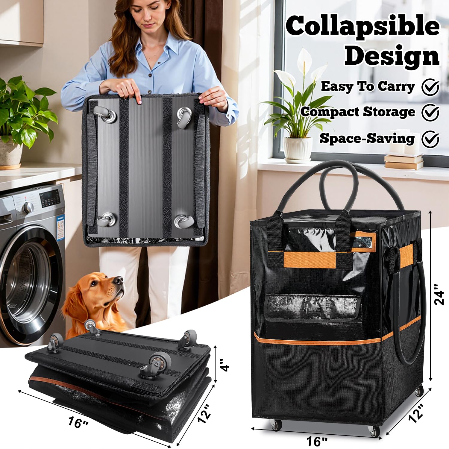 WeenthAvenue ergonomic soft handle provides comfortable pushing and lifting.