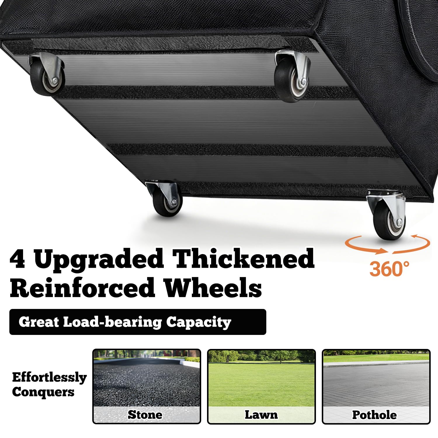 WeenthAvenue foldable detachable wheels for compact storage when not in use.
