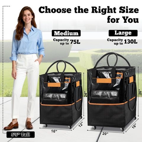WeenthAvenue roller tote with zippered cover protects items during transport.