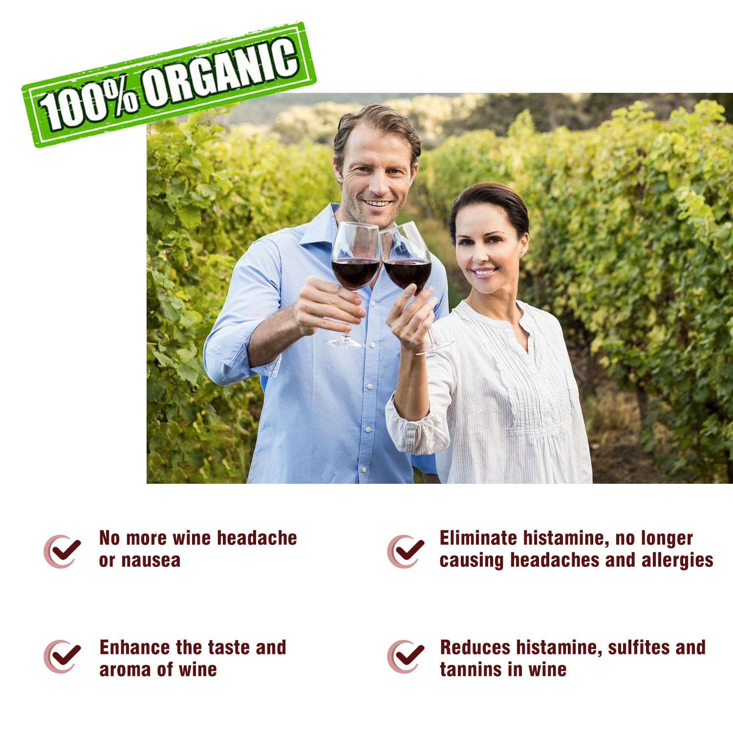 WEESIGEI teabag-design wine filter sachet for easy on-the-go sulfite removal.