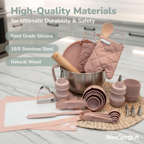 WeeSprout silicone mats and liners simplify cleanup while boosting young chefs' confidence