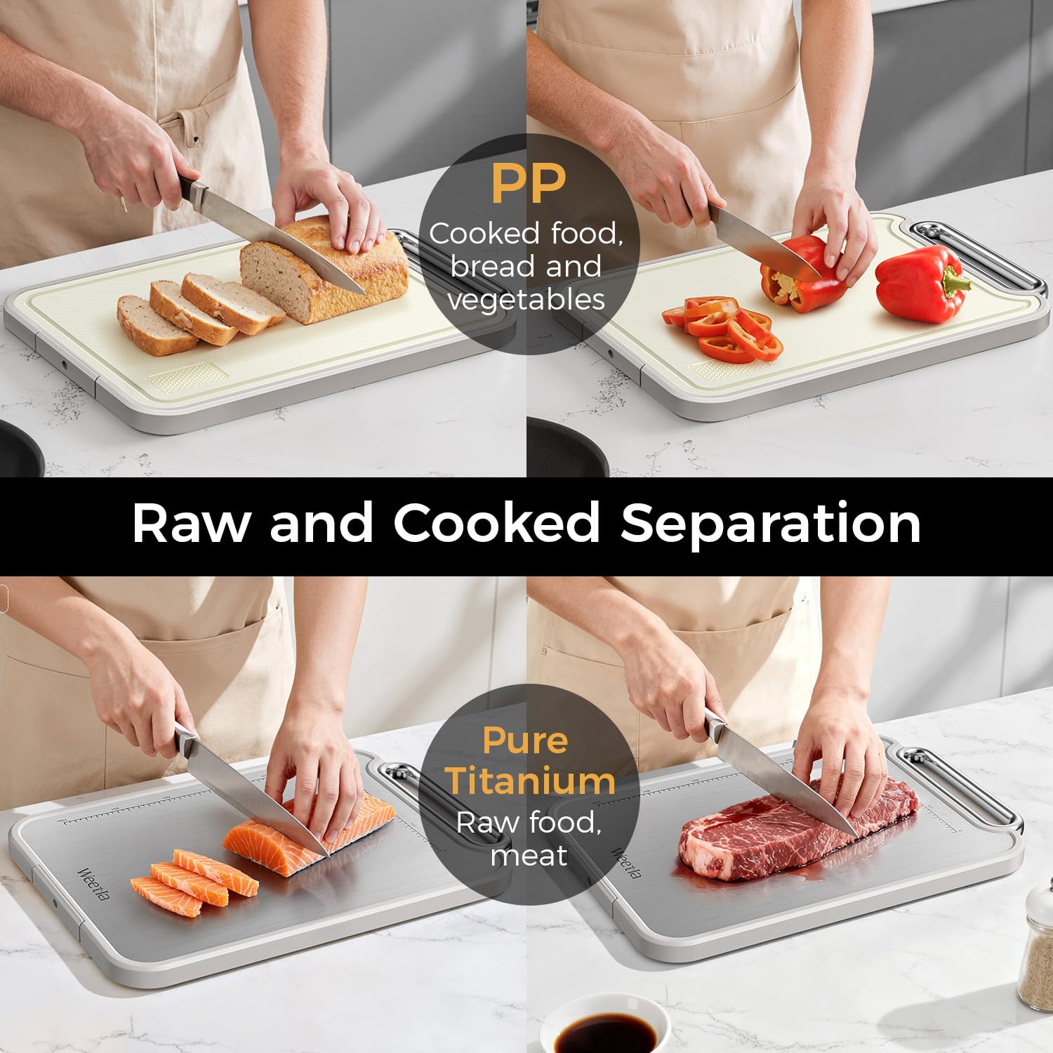 Weetla cutting-board juice tank and garlic area supports efficient prep.