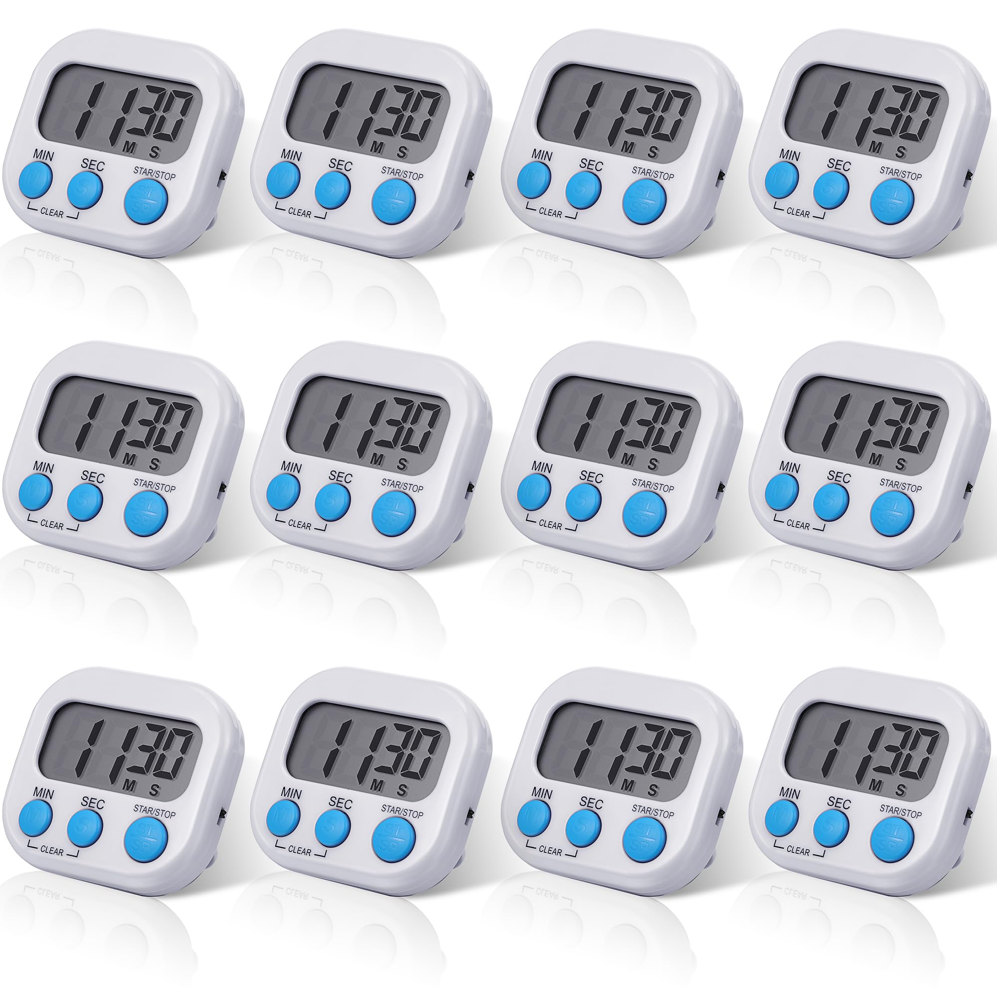 Weewooday digital kitchen timer with magnetic back for easy fridge mounting.