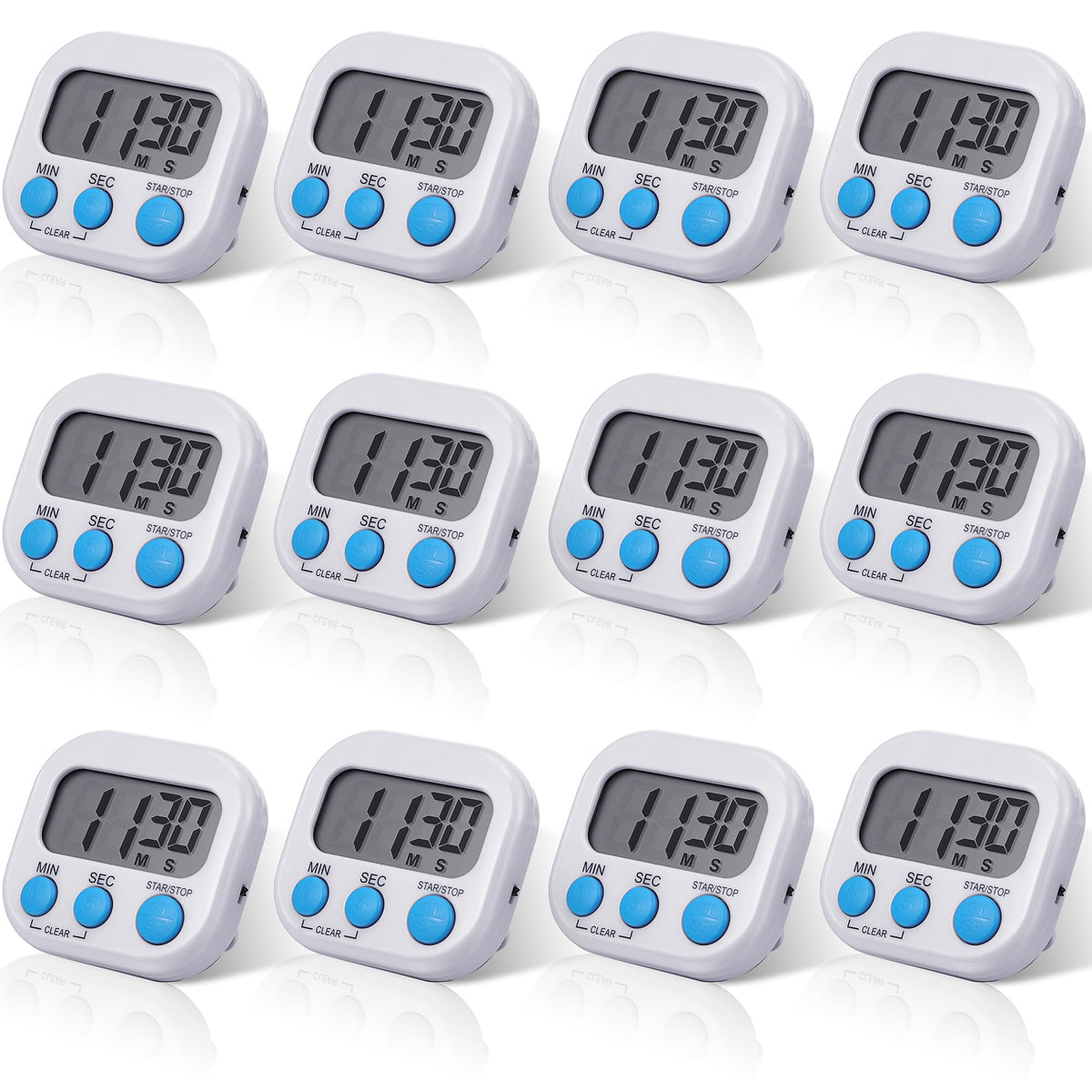 Weewooday digital kitchen timer with magnetic back for easy fridge mounting.