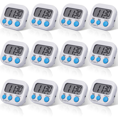 Weewooday digital kitchen timer with magnetic back for easy fridge mounting.