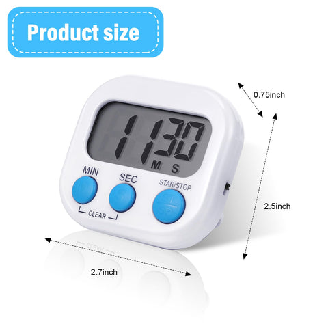 Weewooday timer with large digits for clear meal timing.