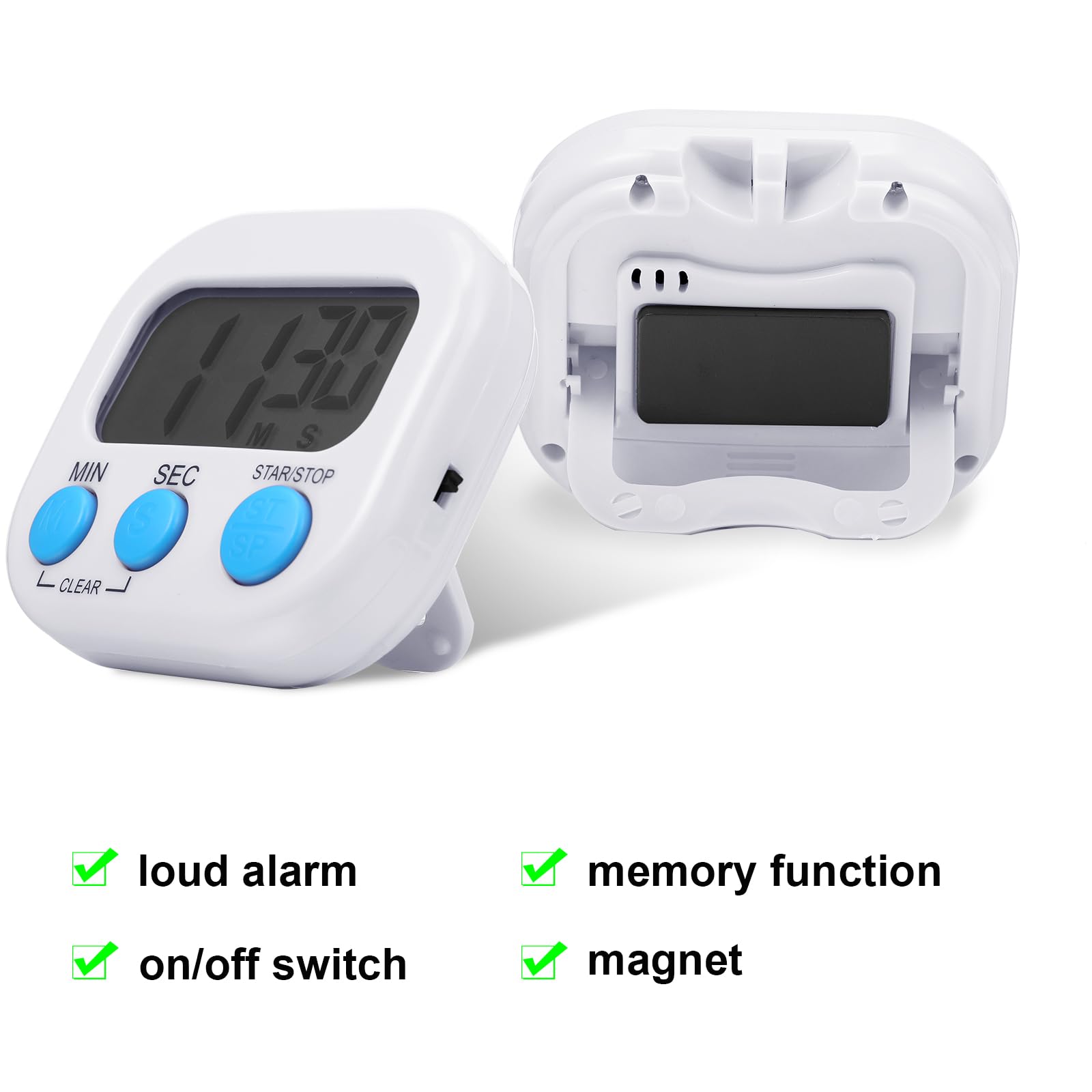 Weewooday timer emits a loud alarm for open spaces.