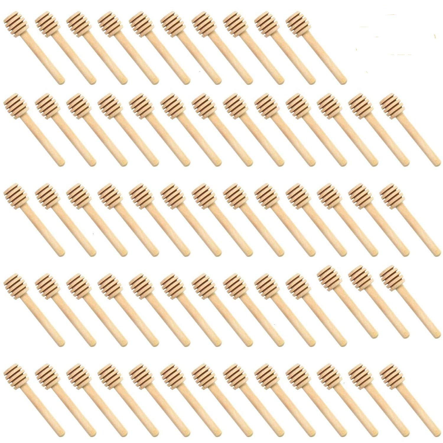 WEFOO wooden honey dipper sticks pack front view for easy drizzle and gifting