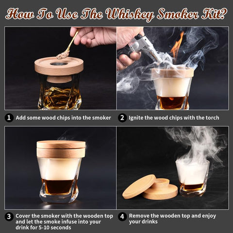 Weibutech bourbon smoked glass experience delivers restaurant-worthy aroma.