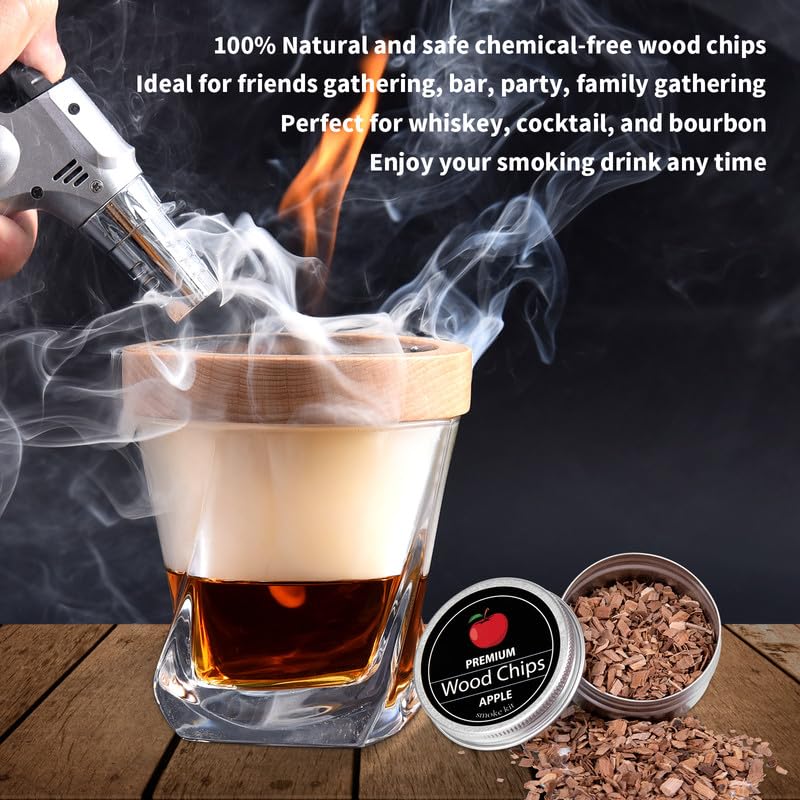 Weibutech four-flavor wood chips pack adds rich smoke to cocktails at home.