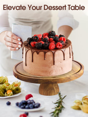WEIFUTCH 2-in-1 cake plate doubles as snack tray.