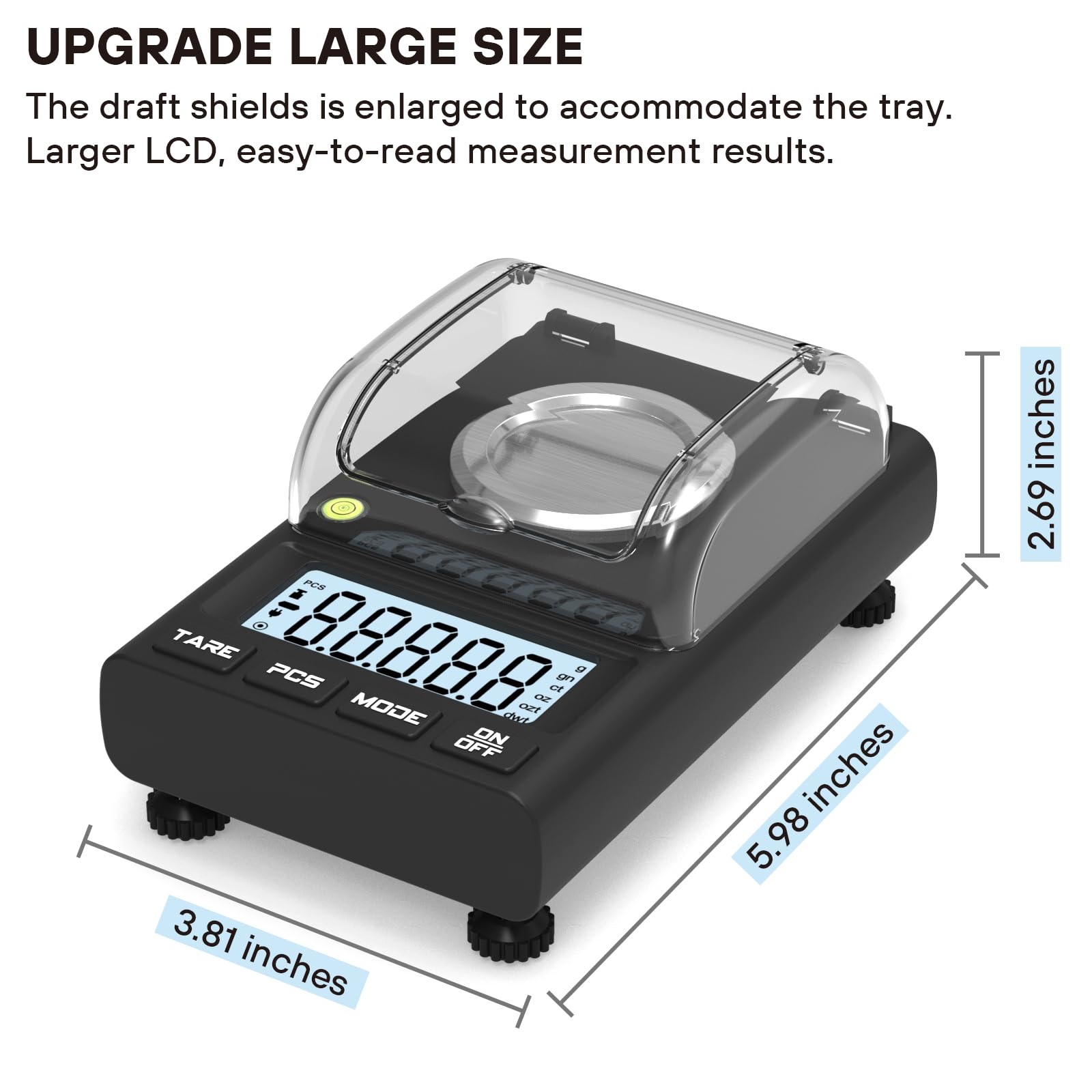 Weightman calibration weight 50g included to verify accuracy.