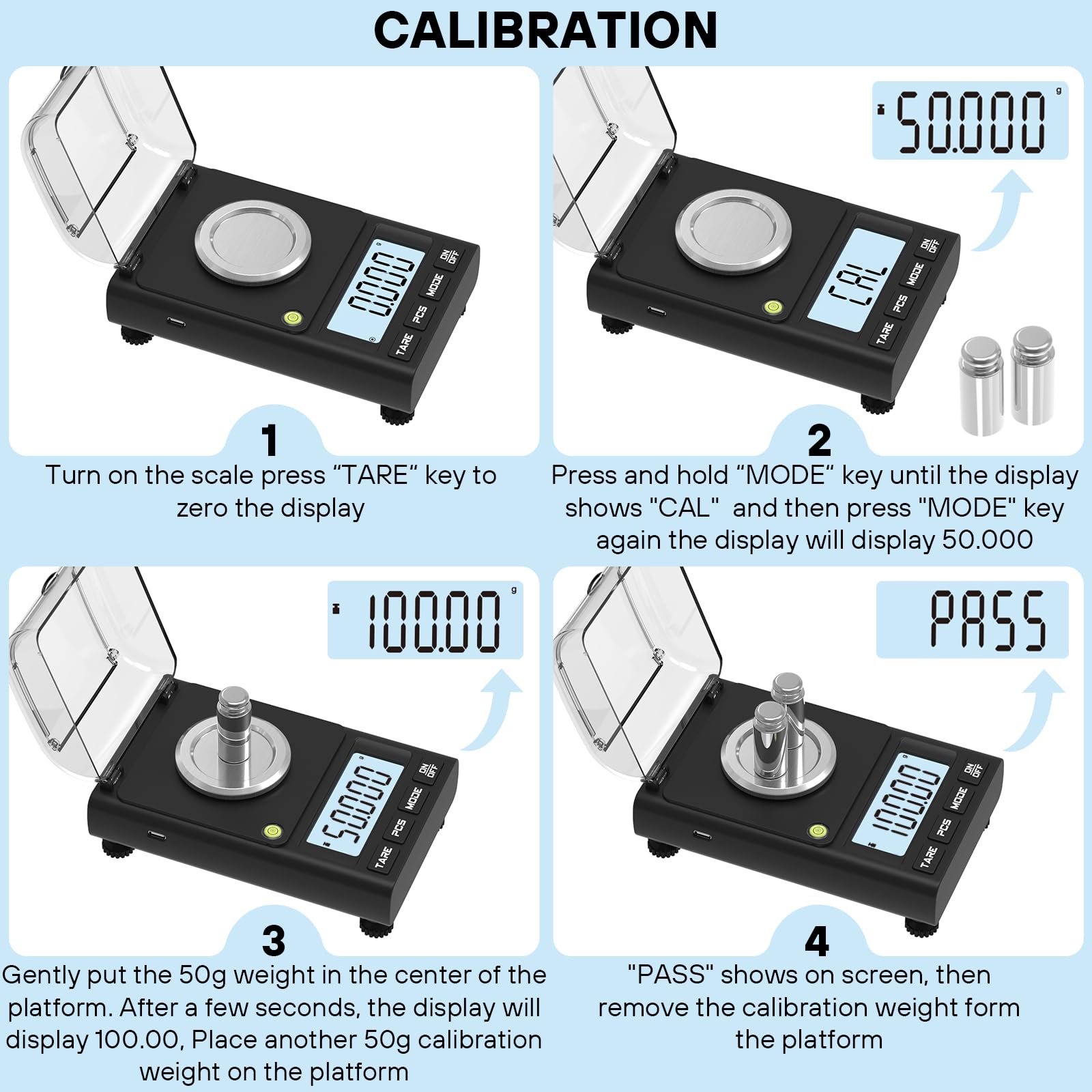 Weightman scale features tare and counting for batch processing.