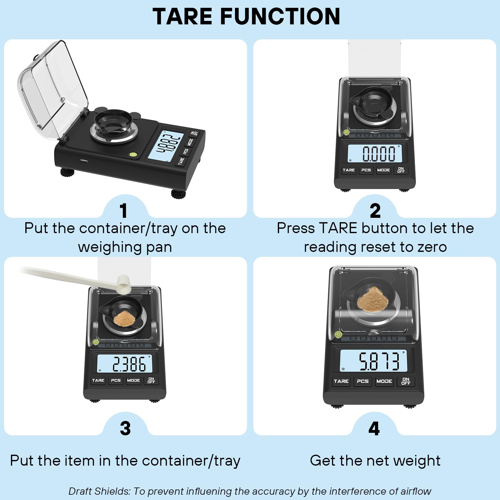 Weightman portable power via USB or battery for flexible use.