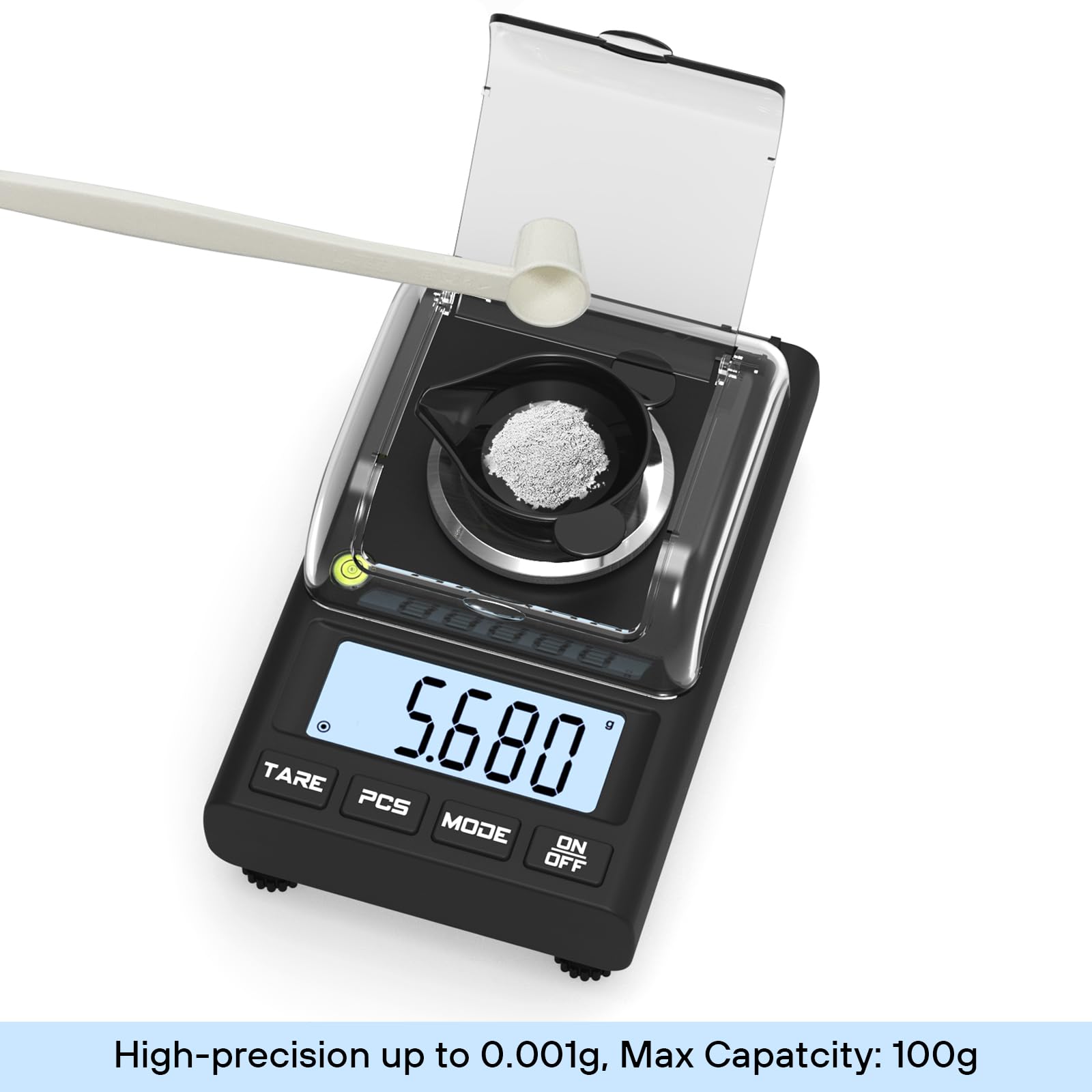 Weightman scale digital display shows precise readings at a glance.