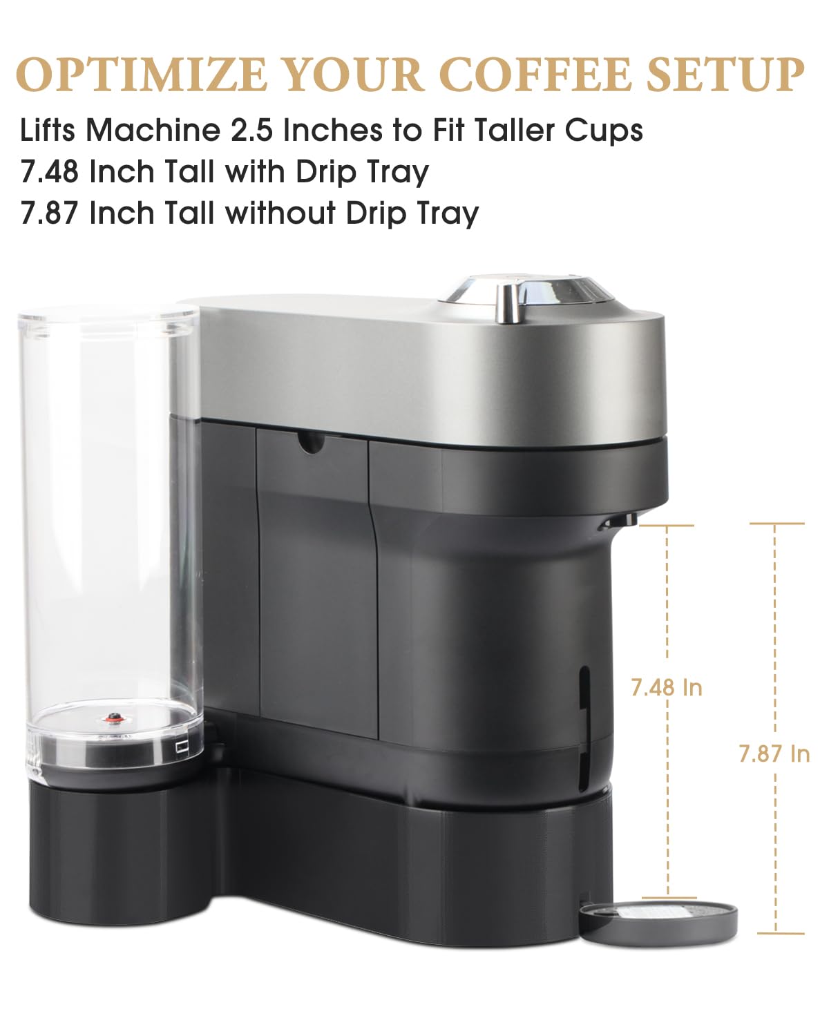 WEIGUZC Riser Stand For Nespresso Vertuo Pop 3D Printed Elevation S weiguzc-riser-stand-for-nespresso-vertuo-pop-3d-printed-elevation-s