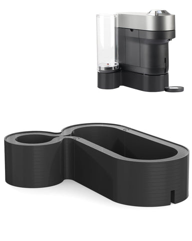 WEIGUZC riser stand elevates Nespresso Vertuo Pop+ for taller cups on the counter.