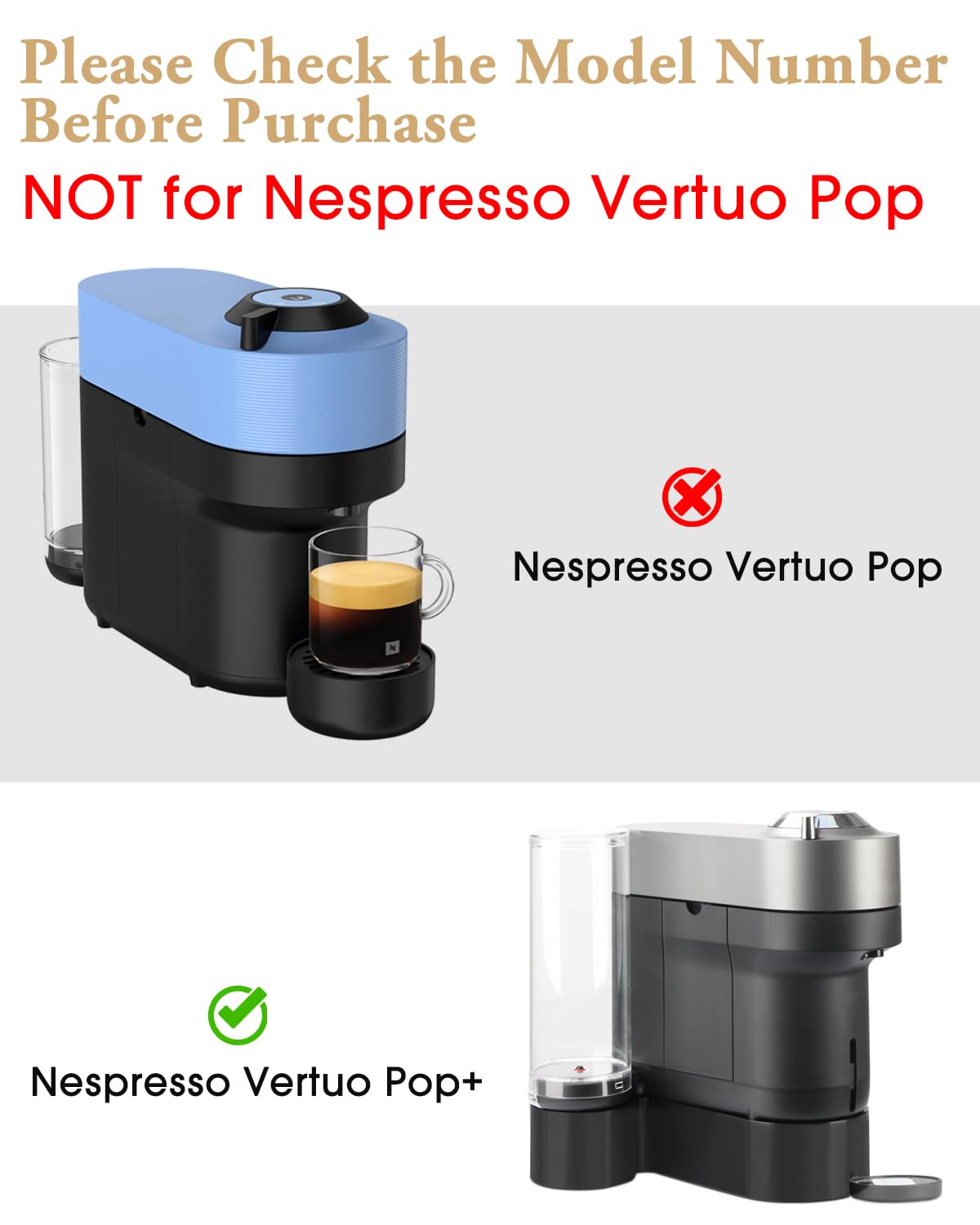 WEIGUZC Riser Stand For Nespresso Vertuo Pop 3D Printed Elevation S weiguzc-riser-stand-for-nespresso-vertuo-pop-3d-printed-elevation-s