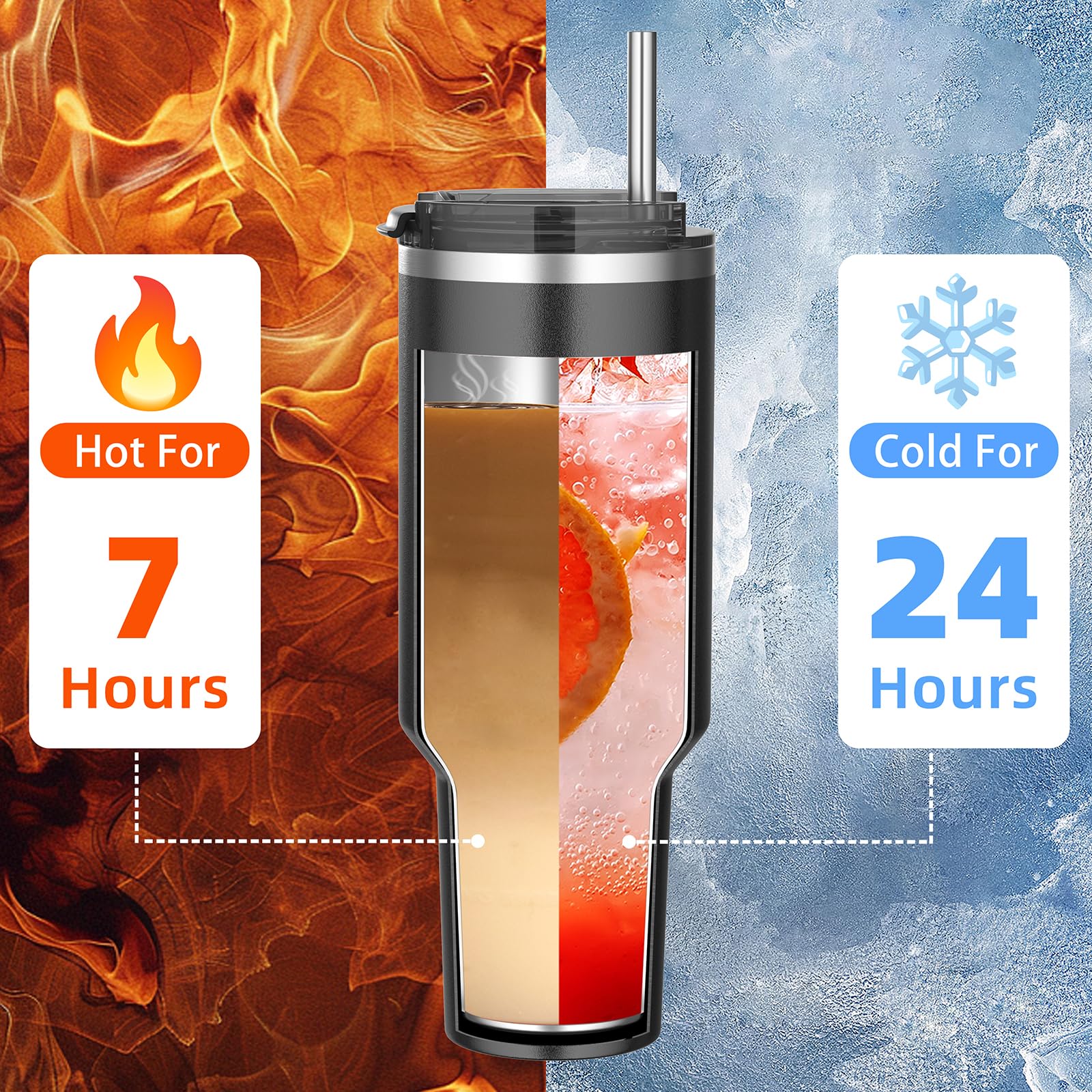 Weisidi tumbler fits most car cupholders for easy on-the-go use.