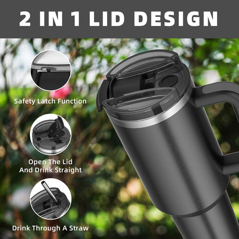 Weisidi tumbler with ergonomic handle for comfortable one-handed carrying.