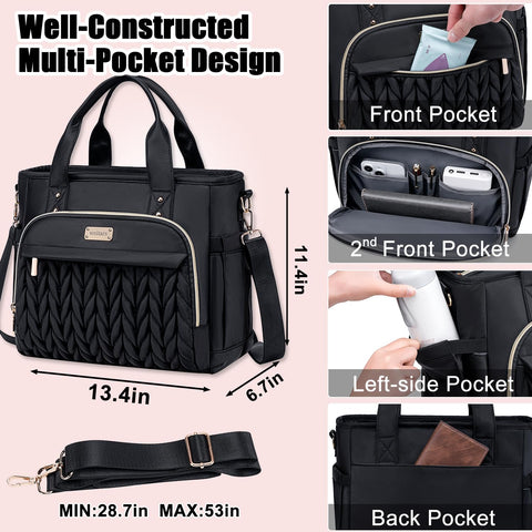 Weitars insulated lunch bag back pocket holds cards and notes securely.