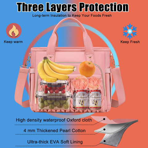 Weitars insulated lunch bag durable wear-resistant material for daily use.