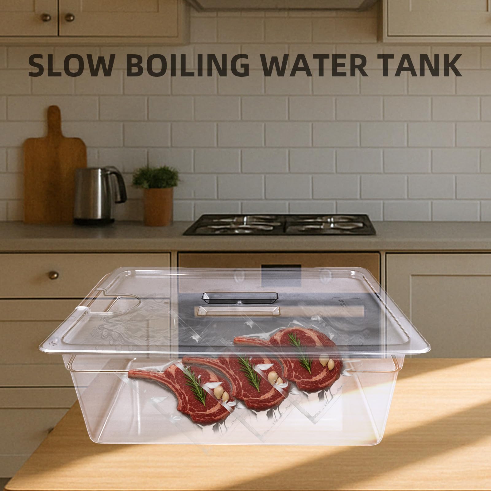 WELKOR BPA-free polycarbonate lid providing clear visibility and evaporation control