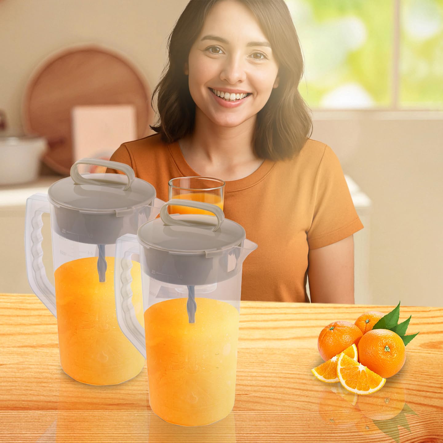 Welkor 64oz pitcher includes a bonus cleaning brush