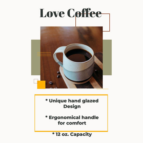 Well Covered & Green Original Day glaze finish 12oz mug in a cozy kitchen scene