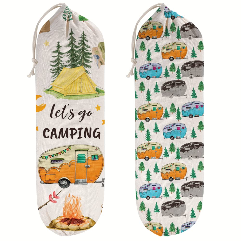 WELLBANEE camping bag holder with a 22 by 9 inch opening keeps bags organized and accessible.
