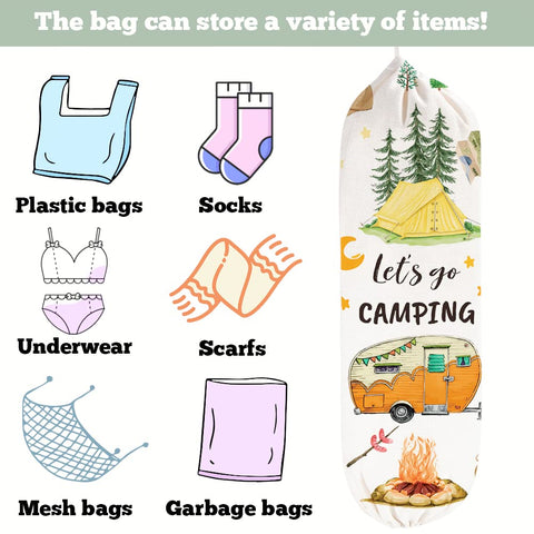 WELLBANEE camping-theme design adds cute decor to kitchen, camper, or desk.