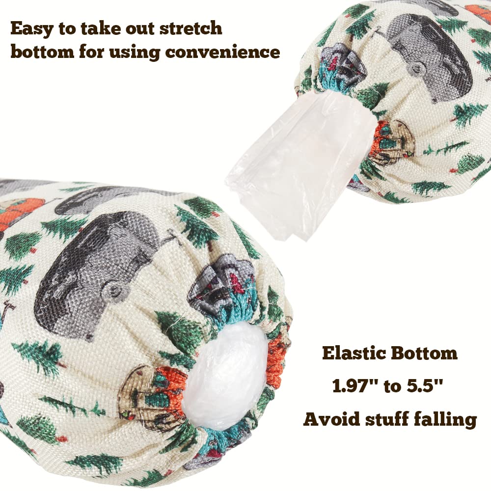 WELLBANEE RV bag dispenser hangs on a hook or door to save space during travel.