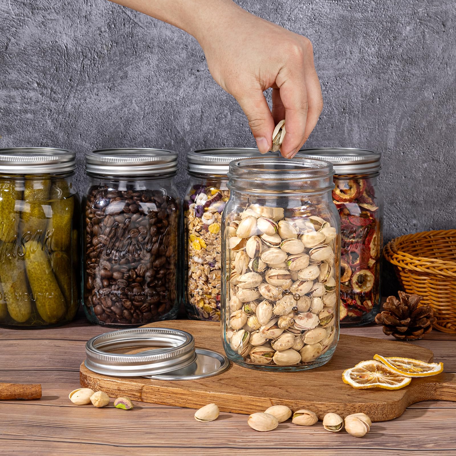 WellLife 32oz jar highlighting pickling and canning capability.